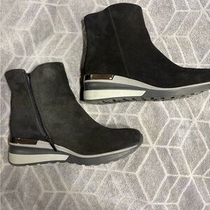 Cordani Black Ankle Booties with Silver Accents